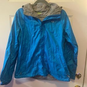 Blue Koppen rain jacket